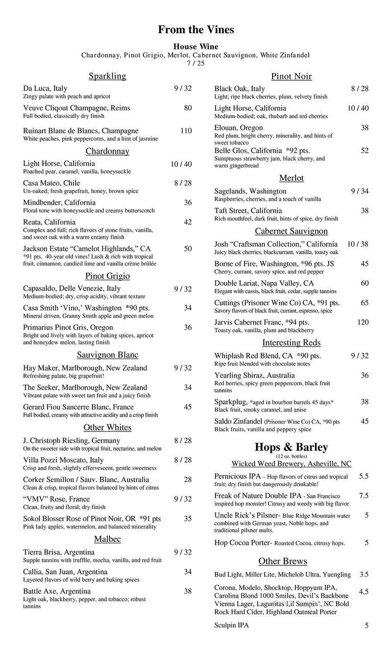 Beauchaines II - Surf City, NC menu_pic