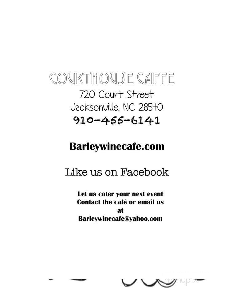Courthouse Cafe - Jacksonville, NC menu_pic