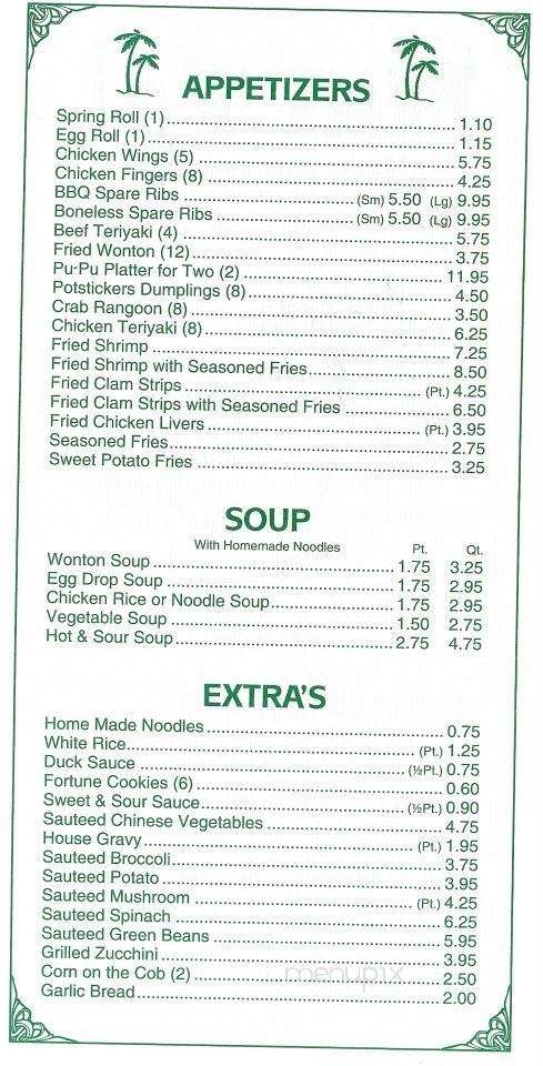 Mai-Tai Restaurant - Jacksonville, NC menu_pic