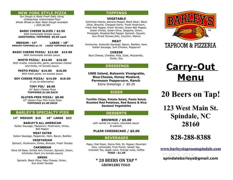 Barleys Tap Room & Pizzeria - Spindale, NC