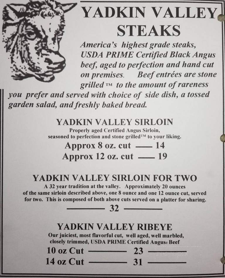 Yadkin Valley Steakhouse - Albemarle, NC