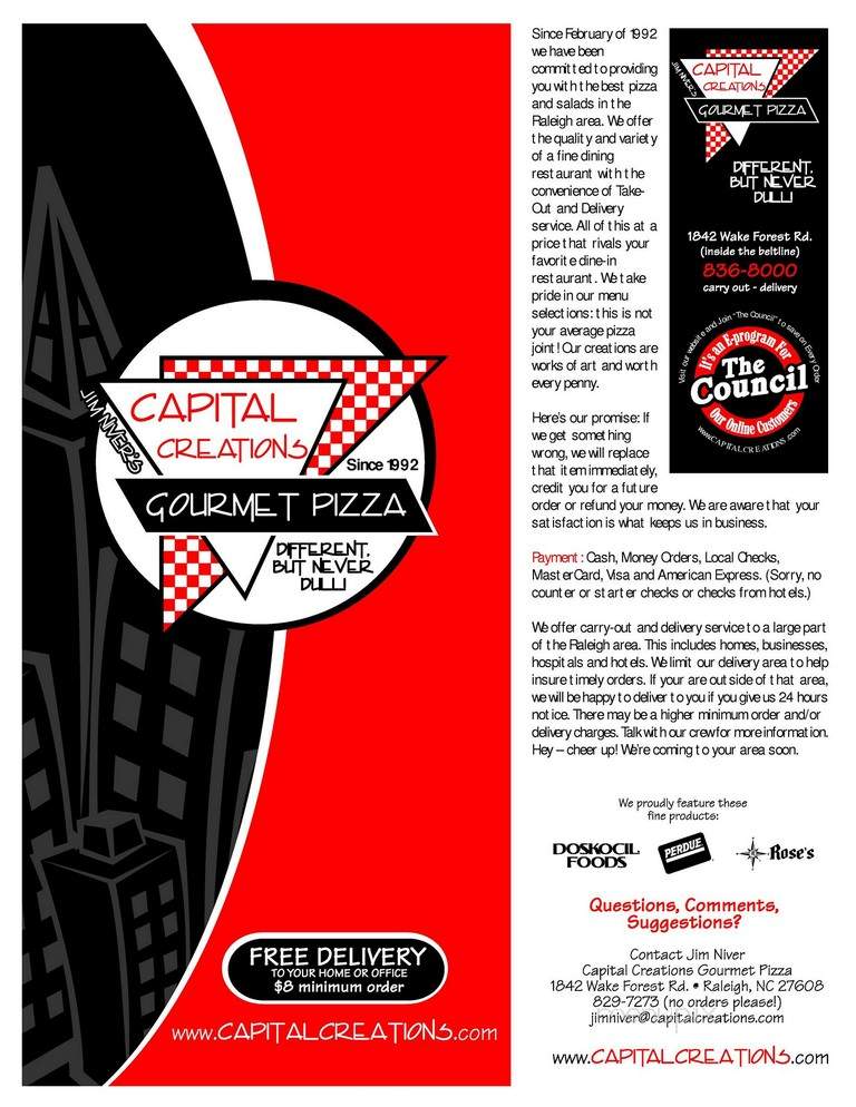 Capital Creation Gourmet Pizza - Raleigh, NC