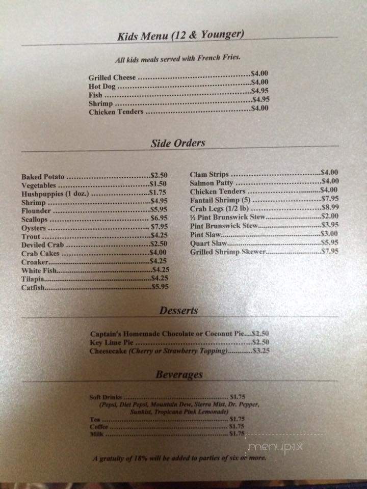 Captain Stanley's Calabash - Raleigh, NC menu_pic