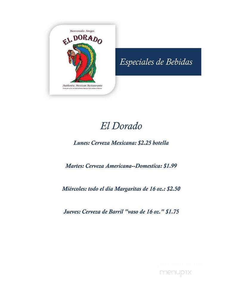El Dorado Mexican - Fuquay Varina, NC menu_pic