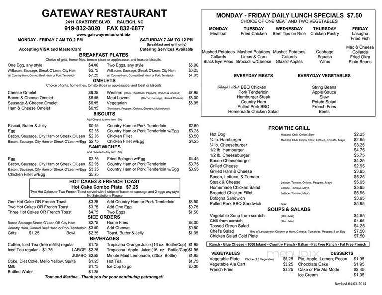 Gateway Restaurant - Raleigh, NC