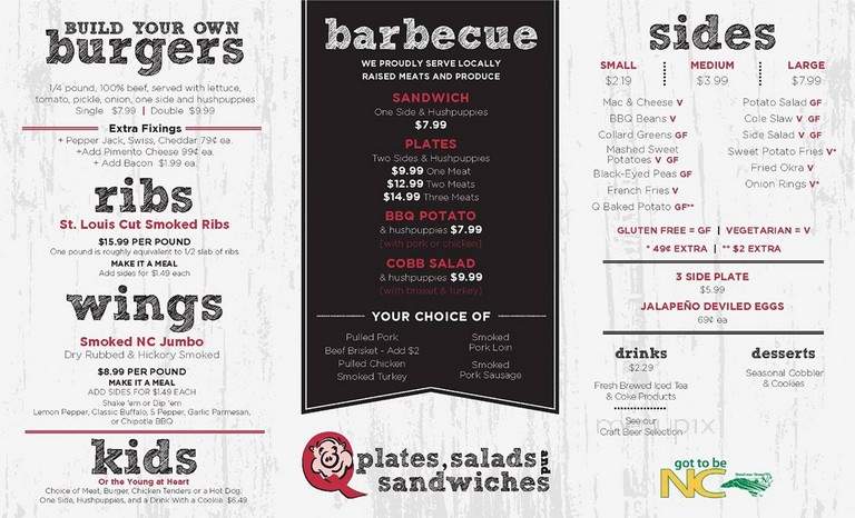 Q-Shack III - Raleigh, NC menu_pic