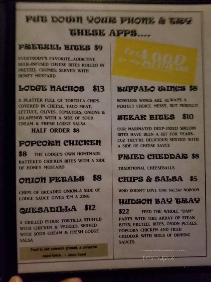 Angry Beaver Lodge - Oakes, ND menu_pic