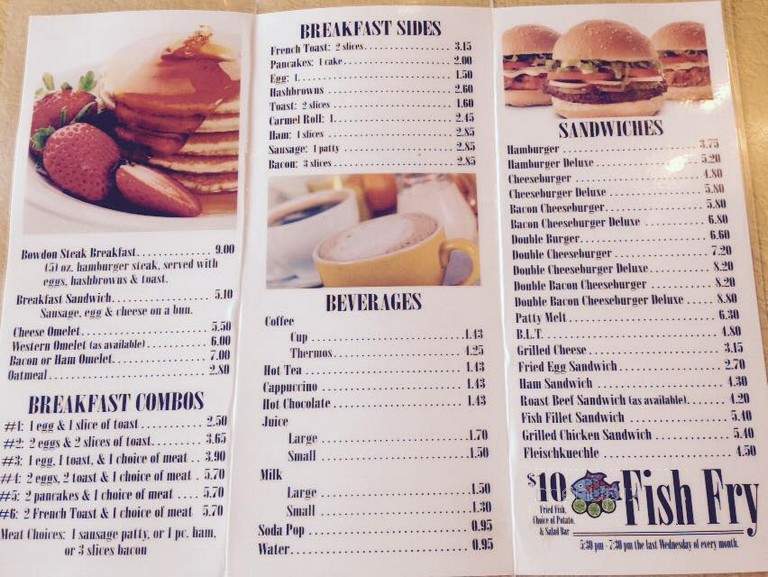 Bowdon Cafe - Bowdon, ND menu_pic