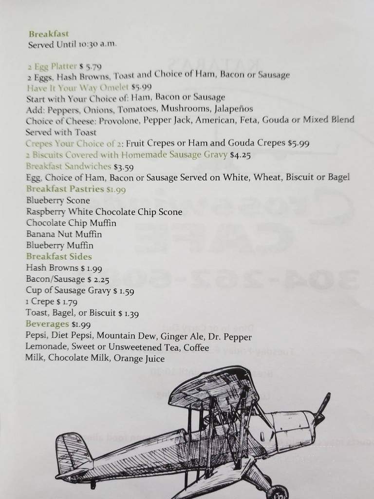 Crosswinds Cafe - Grand Forks, ND menu_pic