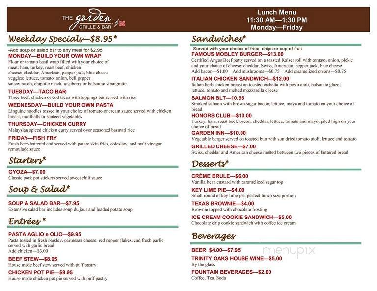 Hilton Garden Inn-Grand Forks - Grand Forks, ND menu_pic