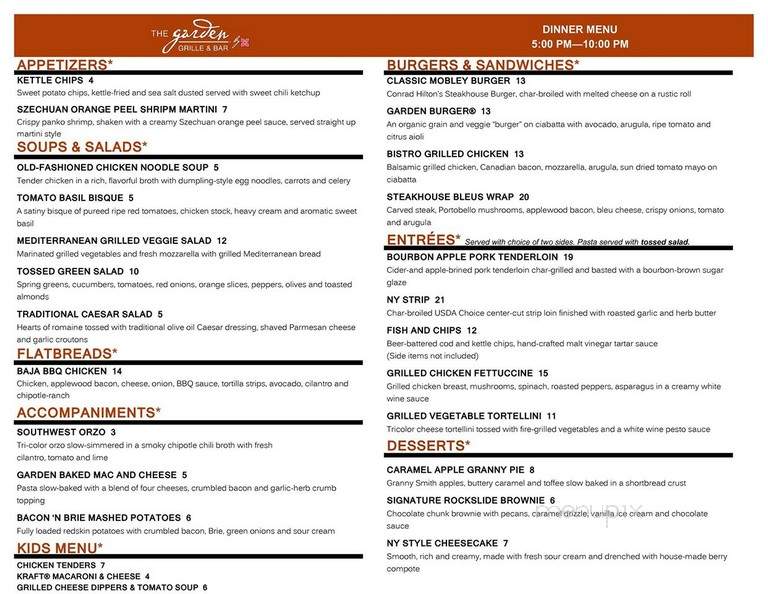 Hilton Garden Inn-Grand Forks - Grand Forks, ND menu_pic