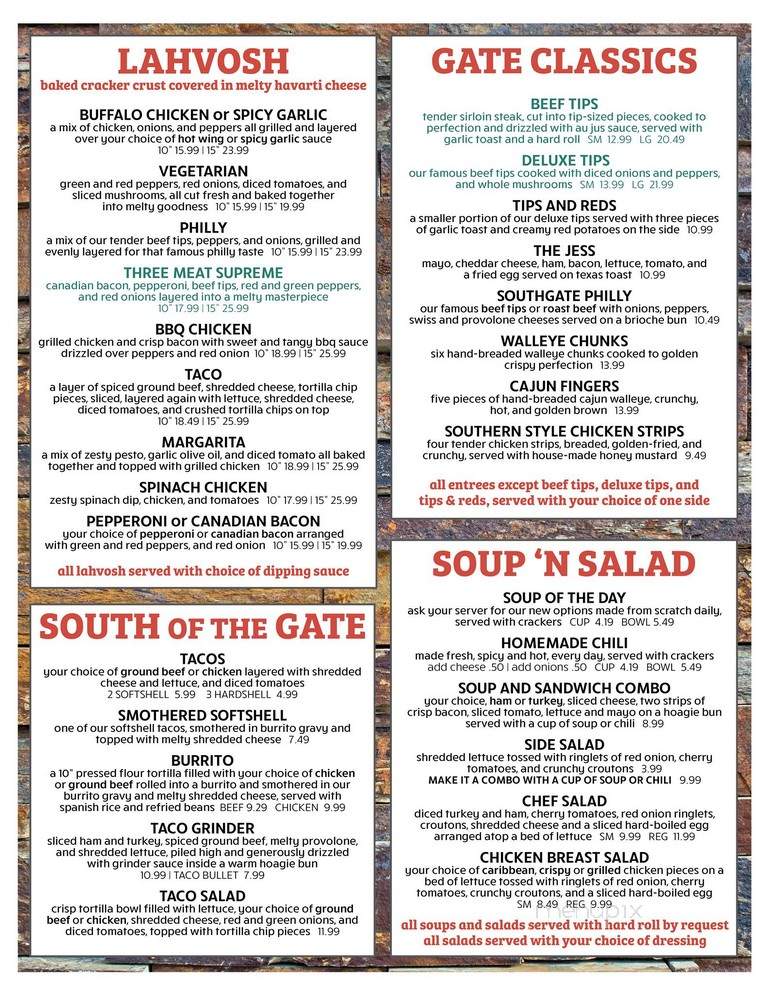 Southgate Casino Bar & Grill - Grand Forks, ND menu_pic