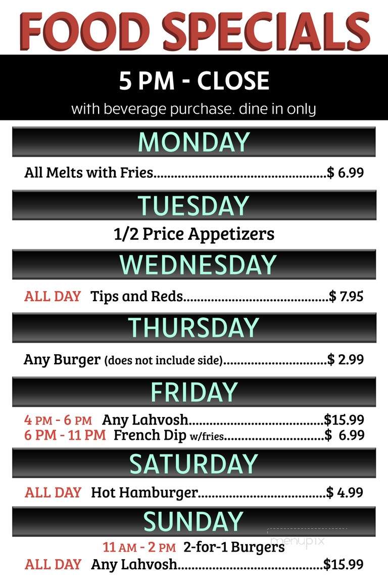 Southgate Casino Bar & Grill - Grand Forks, ND menu_pic