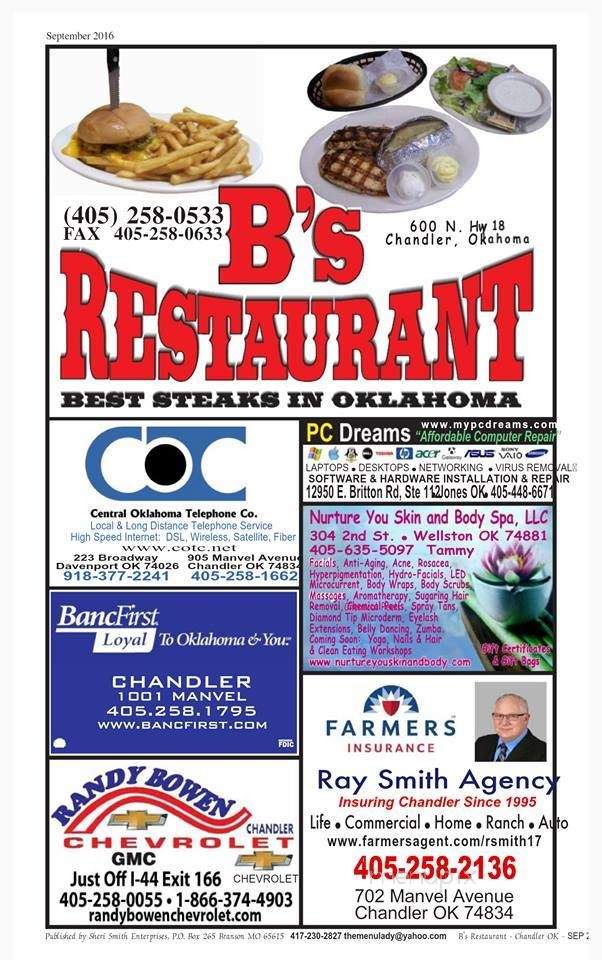 B's Restaurant - Chandler, OK