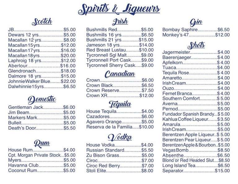 Cafe' Bahnhof - Waynoka, OK menu_pic