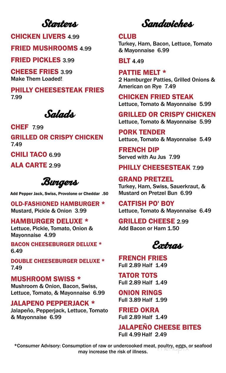 Drake's Restaurant - Grove, OK menu_pic