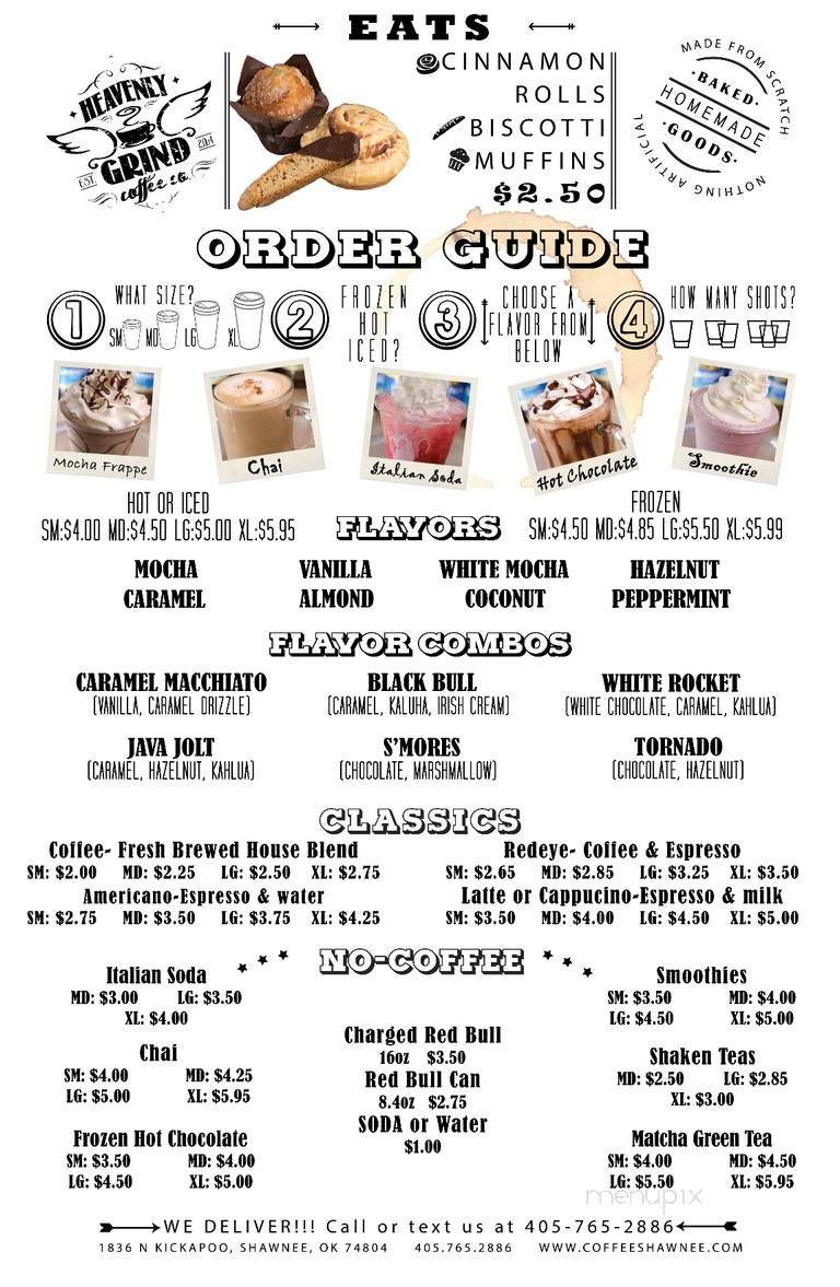 Heavenly Grind - Shawnee, OK menu_pic
