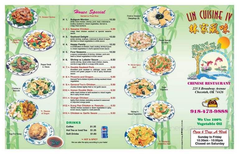Lin Cuisine - Checotah, OK menu_pic