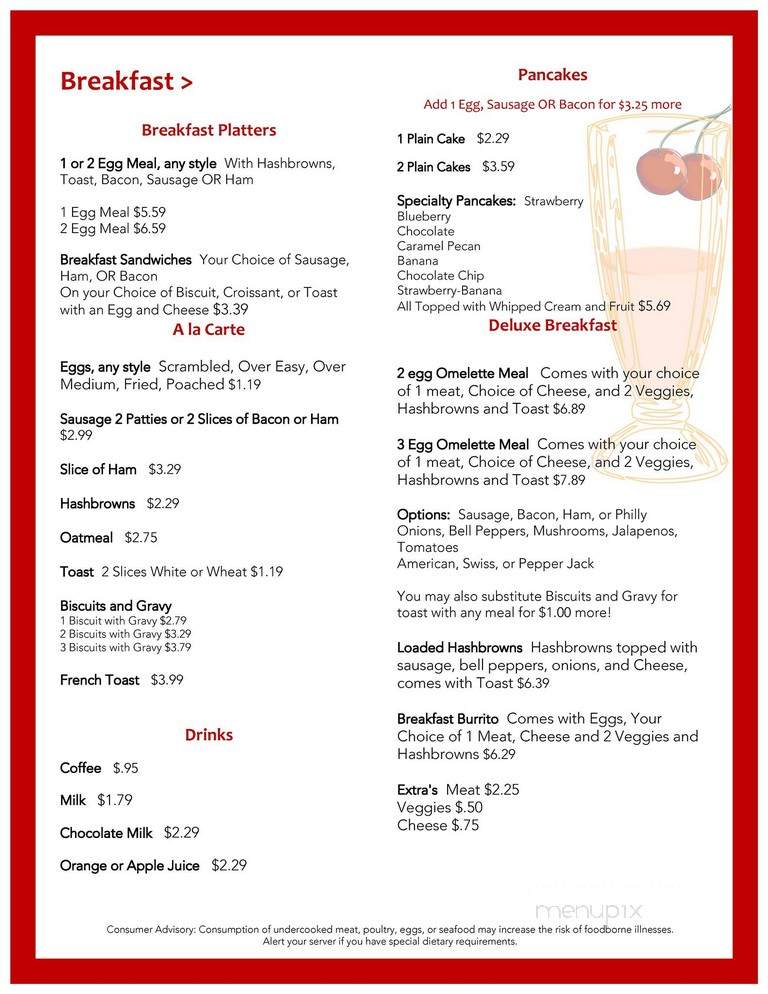 Main Street Soda Fountain - Laverne, OK menu_pic