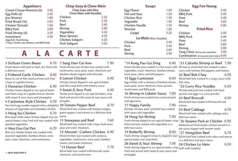 Oscar Chinese Restaurant - Ada, OK menu_pic