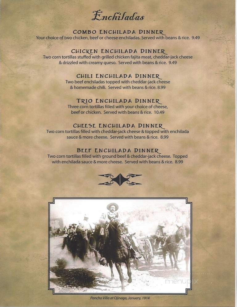Pancho Villas Mexican Restaurant - Okmulgee, OK menu_pic
