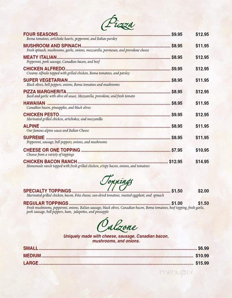 Pasti Italian Grill - Tahlequah, OK menu_pic