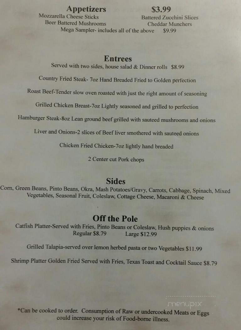 Trivet's Family Restaurant - Elgin, OK menu_pic