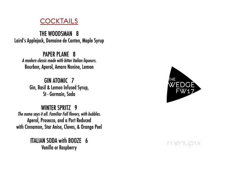 Wedge Pizzeria - Oklahoma City, OK menu_pic