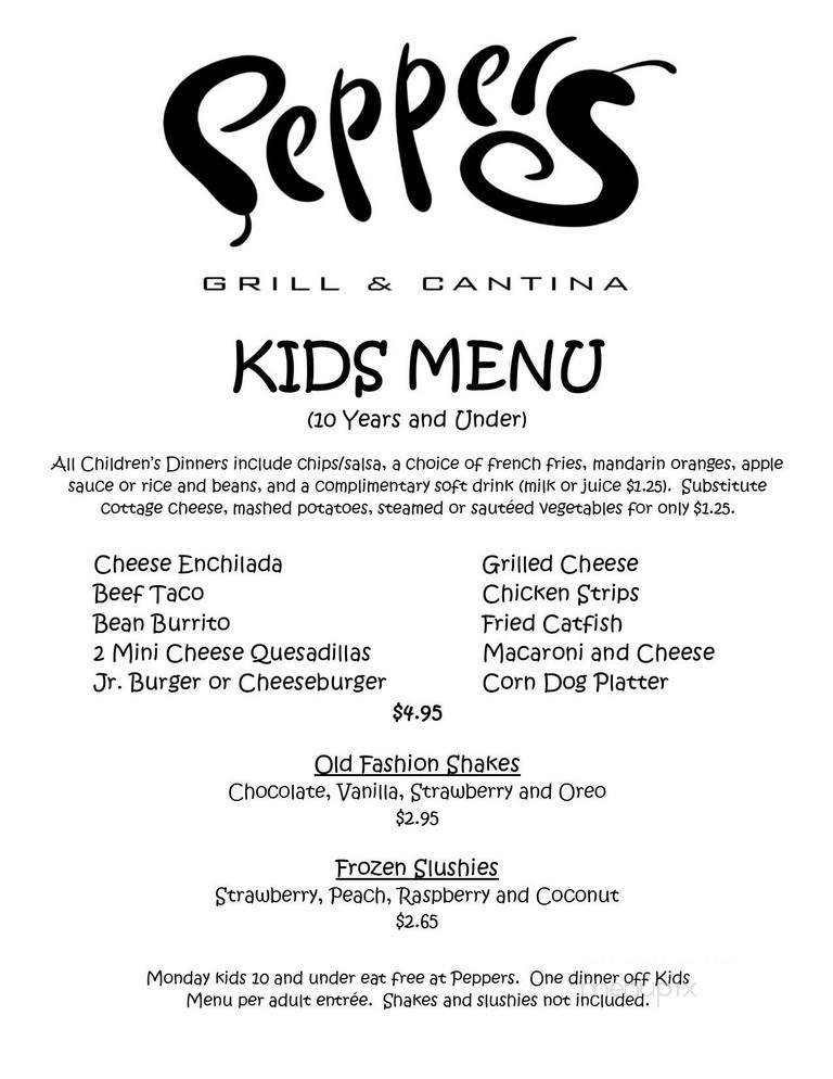Pepper's Grill - Tulsa, OK menu_pic