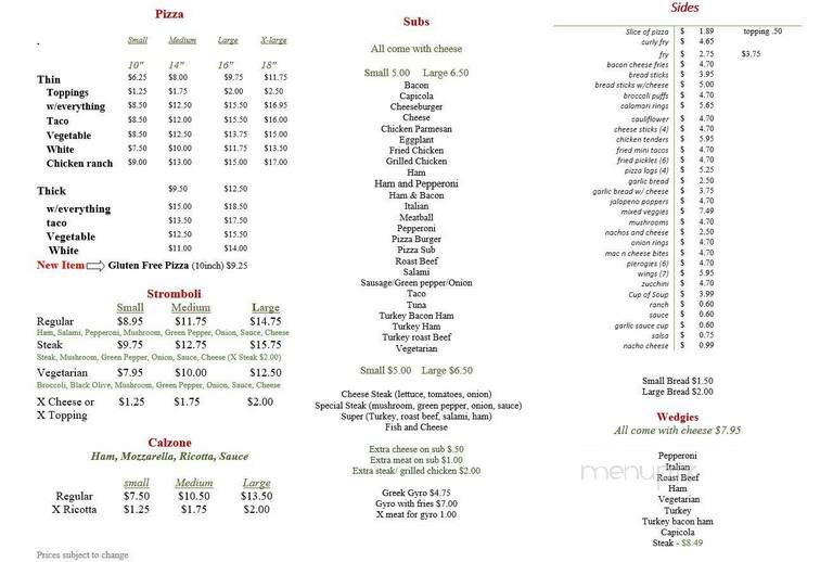 2 Cousins Pizza - Paradise, PA menu_pic