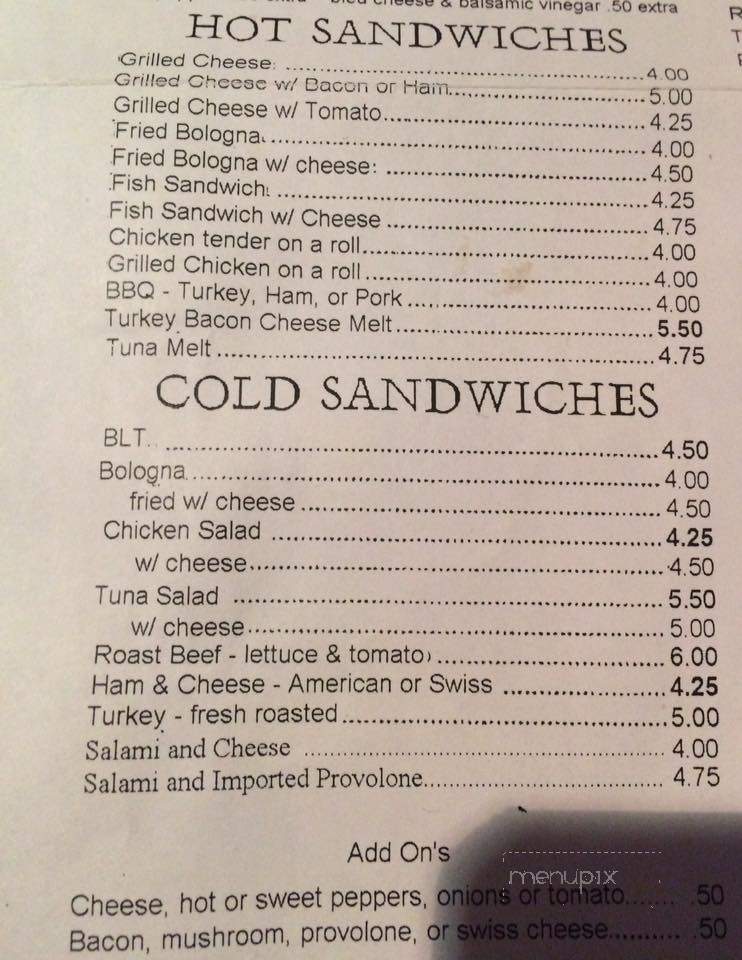 3 Cheers Cafe - West Pittston, PA menu_pic