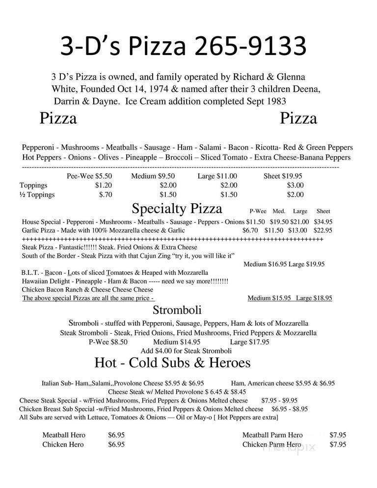 3 D's Pizza - Towanda, PA