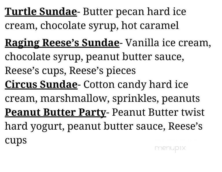 Abraham's Creek Ice Cream - Wyoming, PA menu_pic