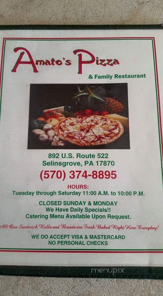 Menu Of Amato s Pizza In Selinsgrove PA 17870 menu-of-amato-s-pizza-in-selinsgrove-pa-17870