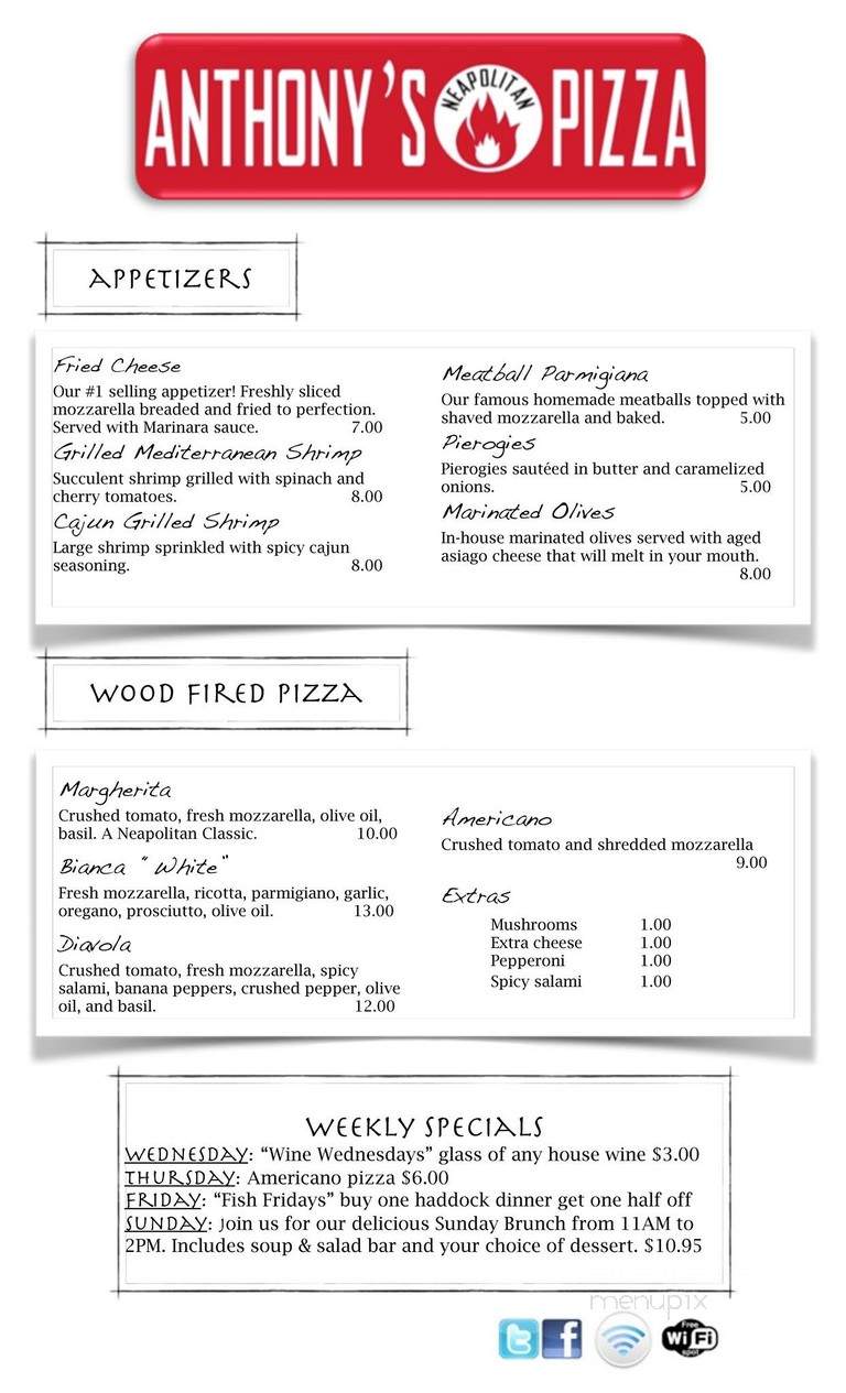 Anthony's Mediterranean Grill - Johnstown, PA menu_pic