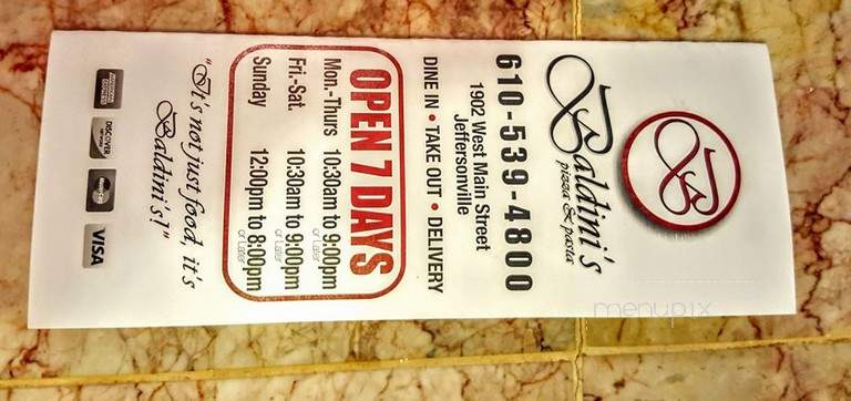 Baldini's - Eagleville, PA menu_pic