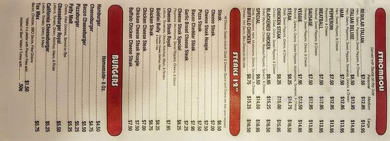 Baldini's - Eagleville, PA menu_pic