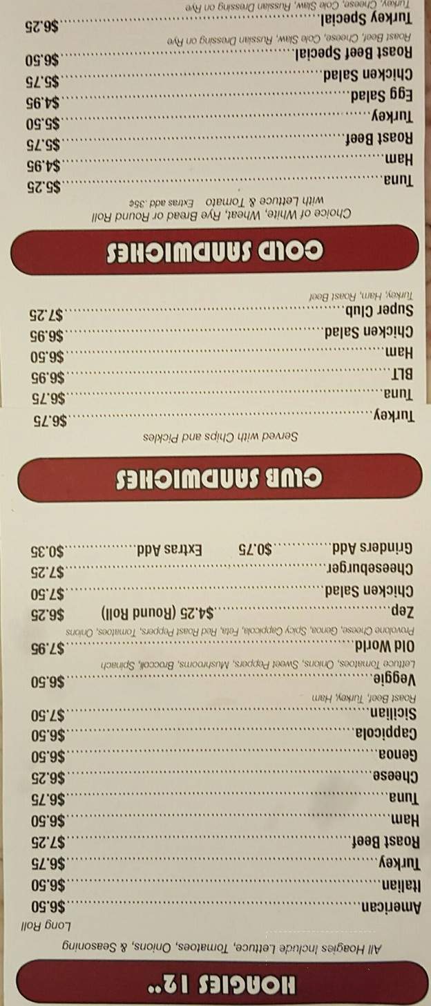 Baldini's - Eagleville, PA menu_pic