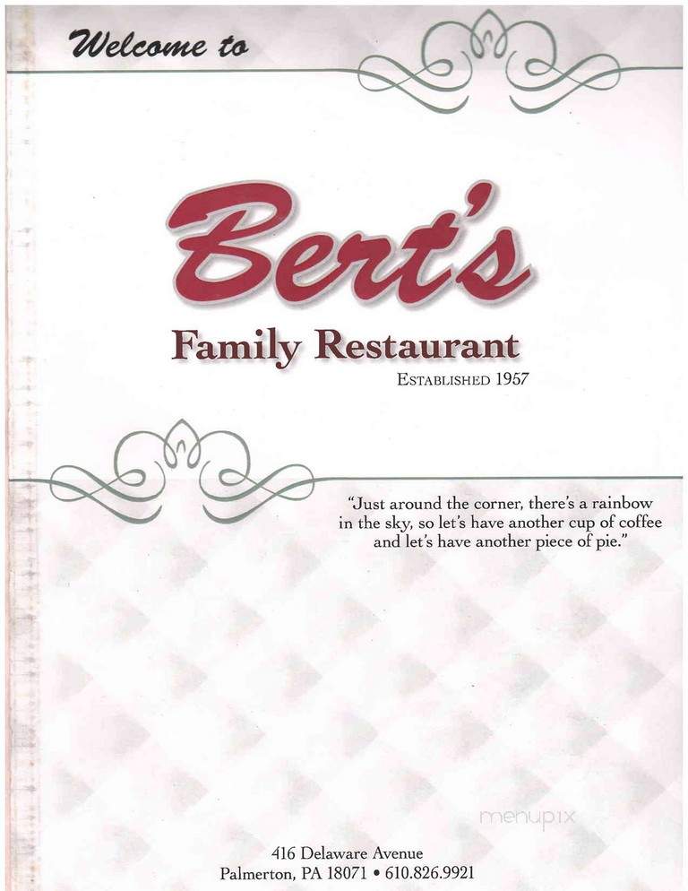 Bert's Steakhouse & Restaurant - Palmerton, PA menu_pic