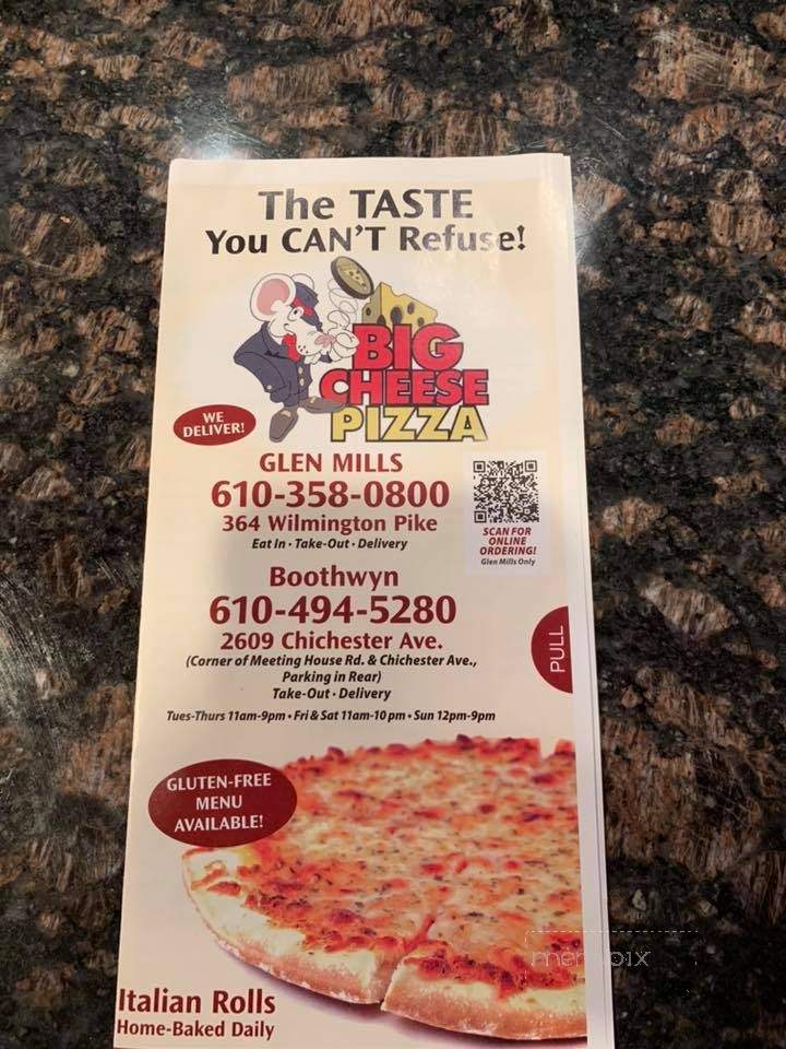 Big Cheese Pizza - Glen Mills, PA menu_pic