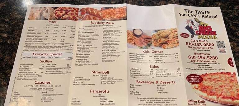 Big Cheese Pizza - Glen Mills, PA menu_pic