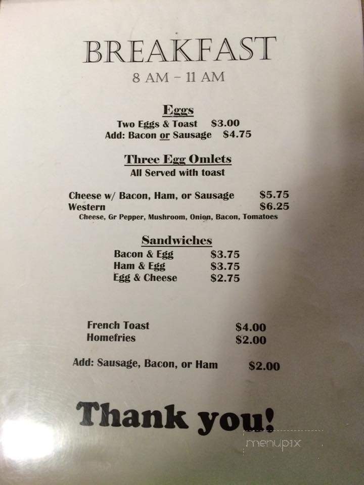 Big Stone Inn - Nanty Glo, PA menu_pic