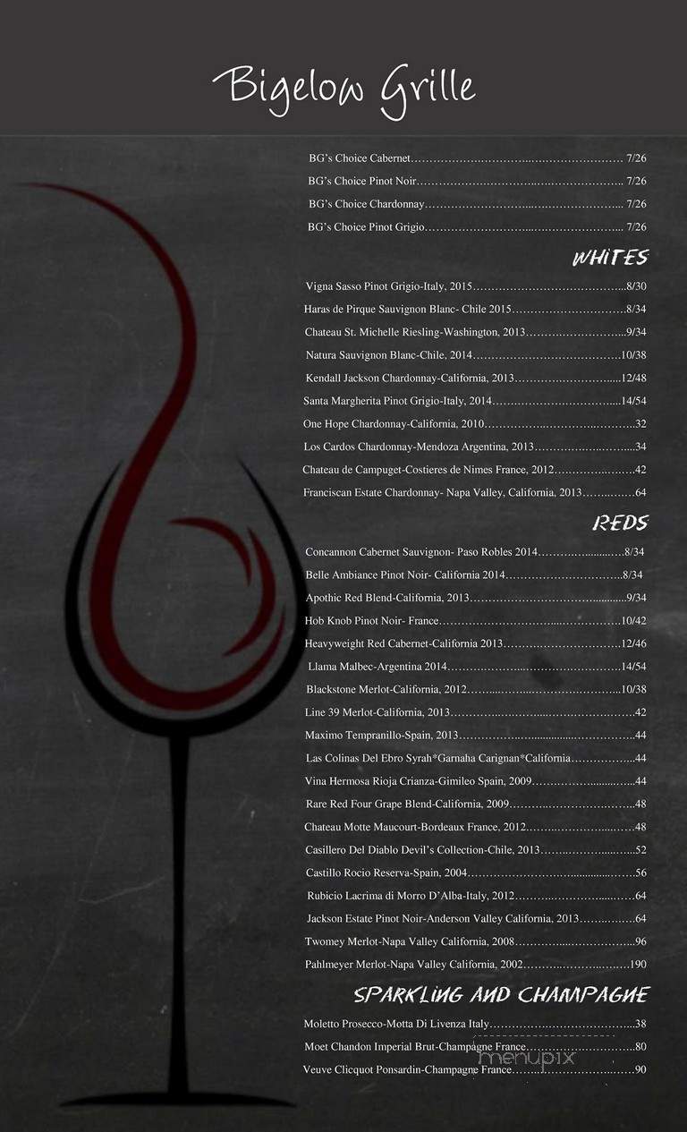 Bigelow Grille - Pittsburgh, PA menu_pic
