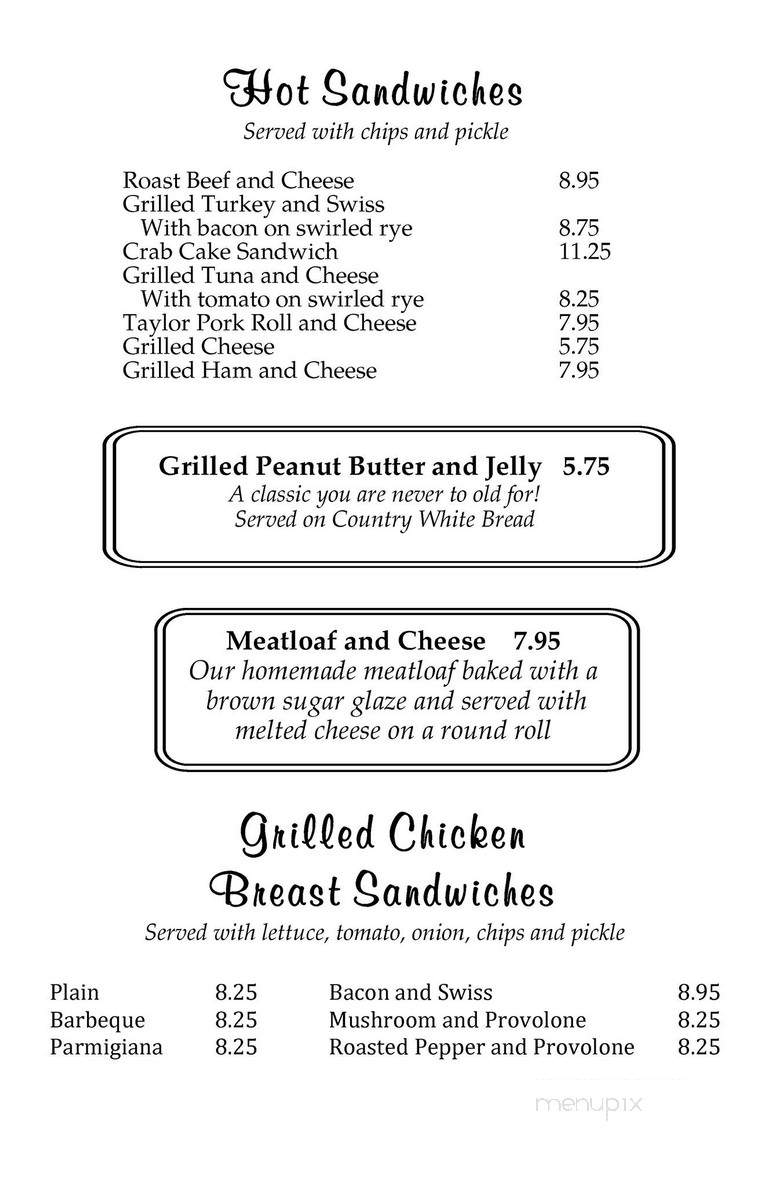 Blue Comet Bar & Grill - Glenside, PA menu_pic