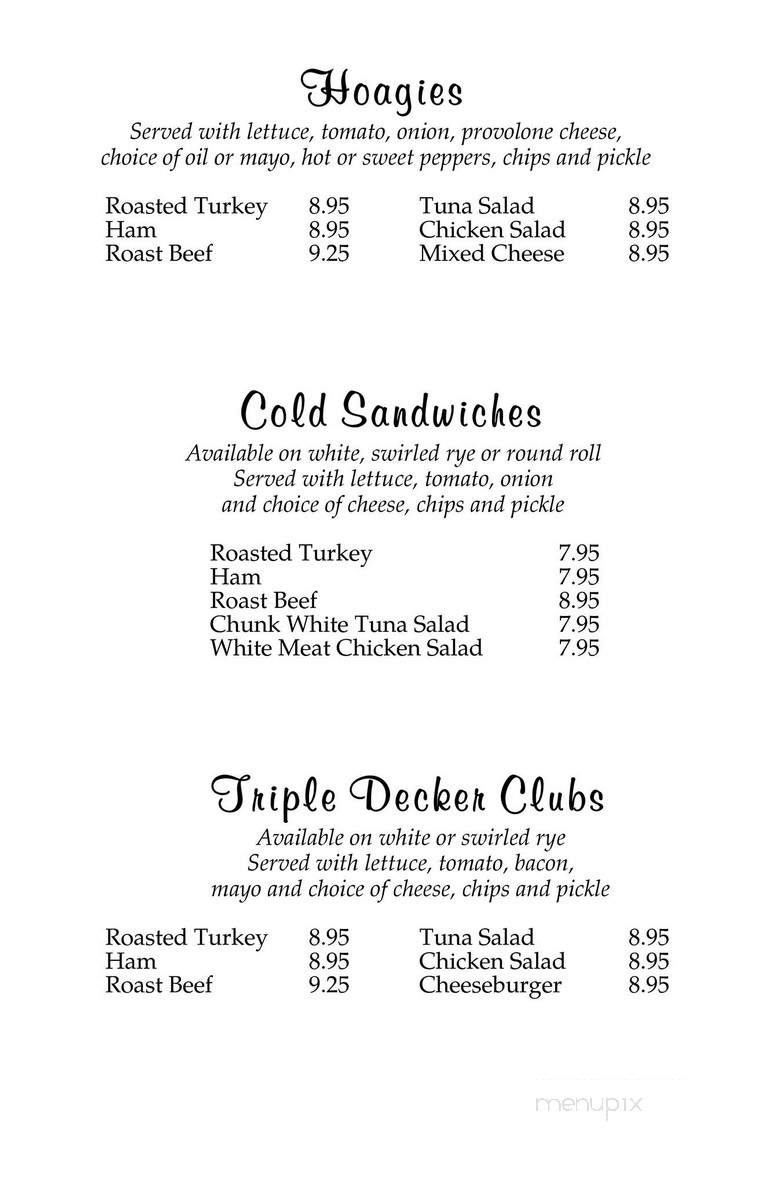 Blue Comet Bar & Grill - Glenside, PA menu_pic