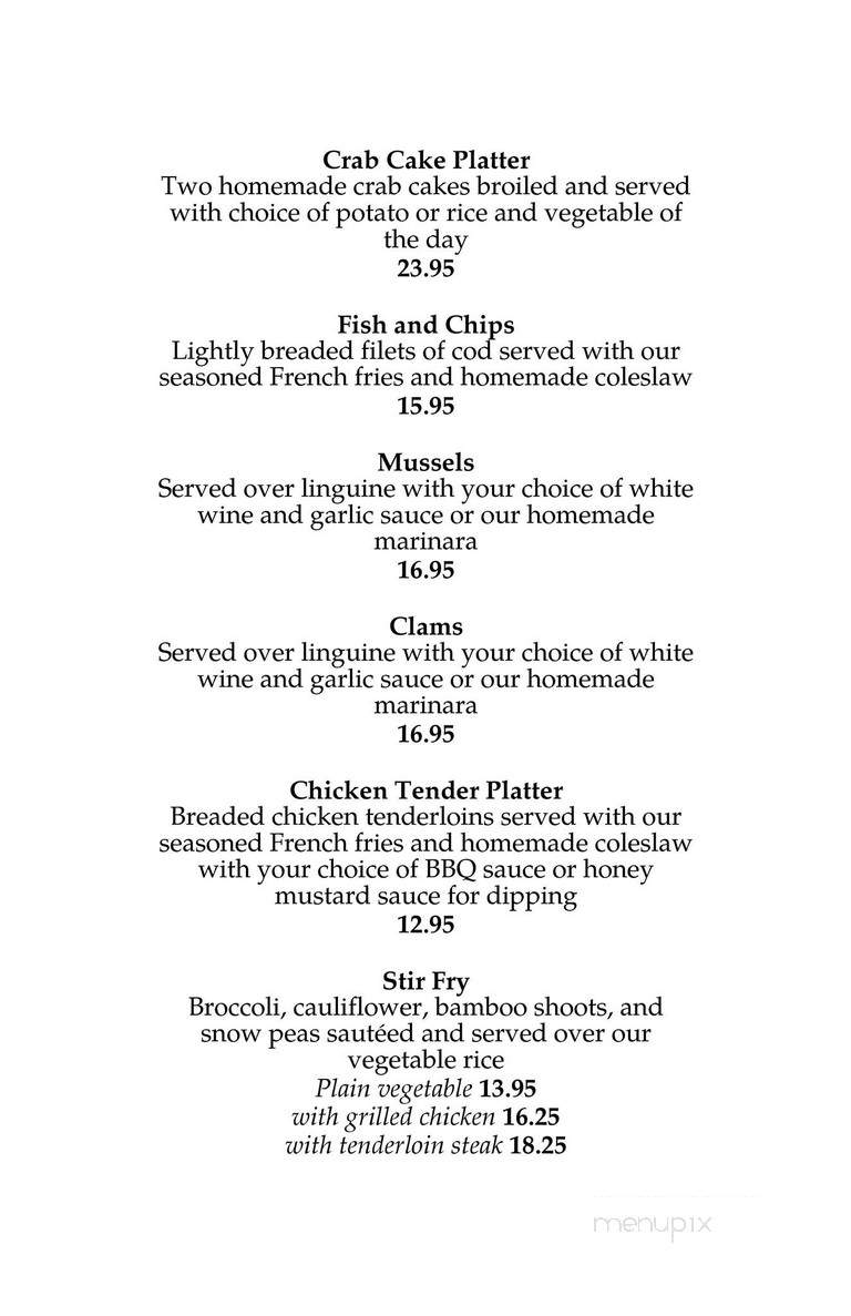 Blue Comet Bar & Grill - Glenside, PA menu_pic