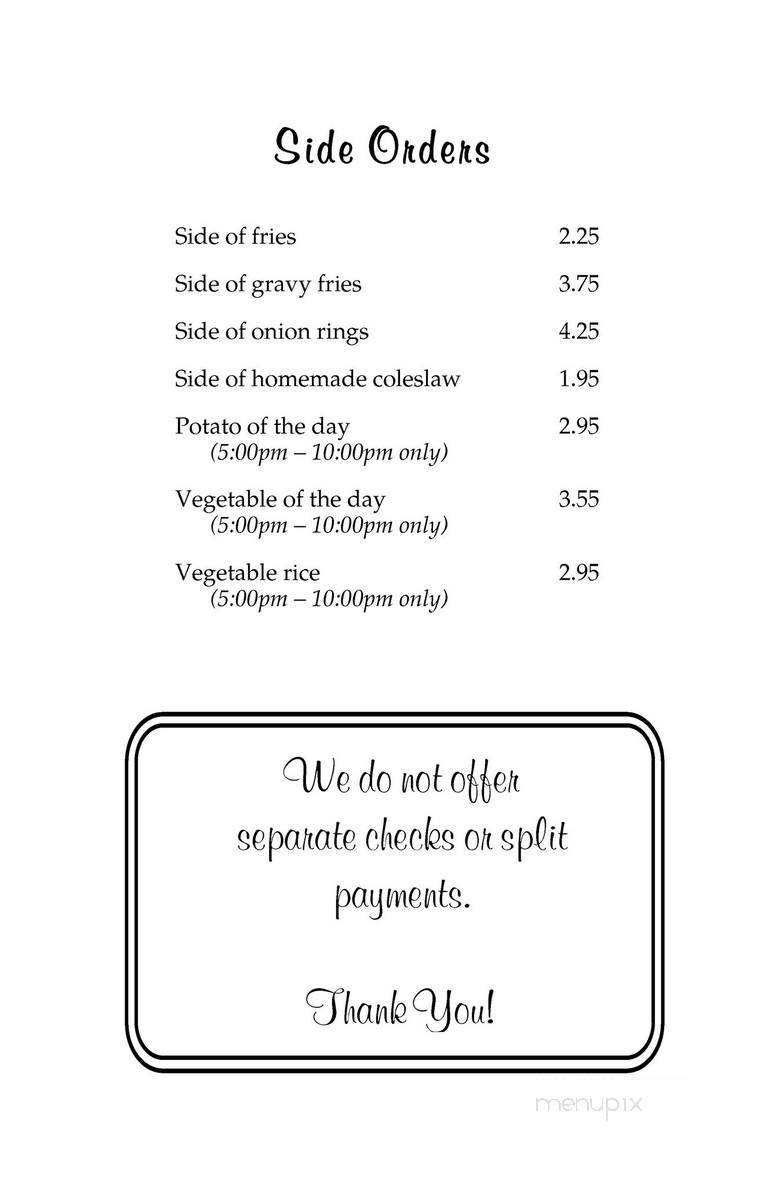 Blue Comet Bar & Grill - Glenside, PA menu_pic