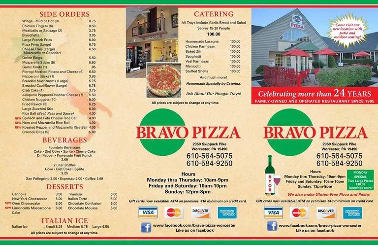Bravo Pizza - Worcester, PA menu_pic