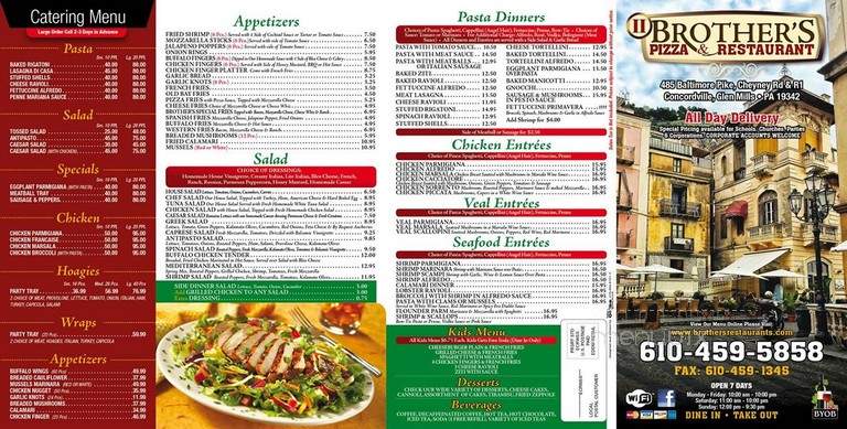 Brothers Pizzeria & Restaurant - Glen Mills, PA menu_pic