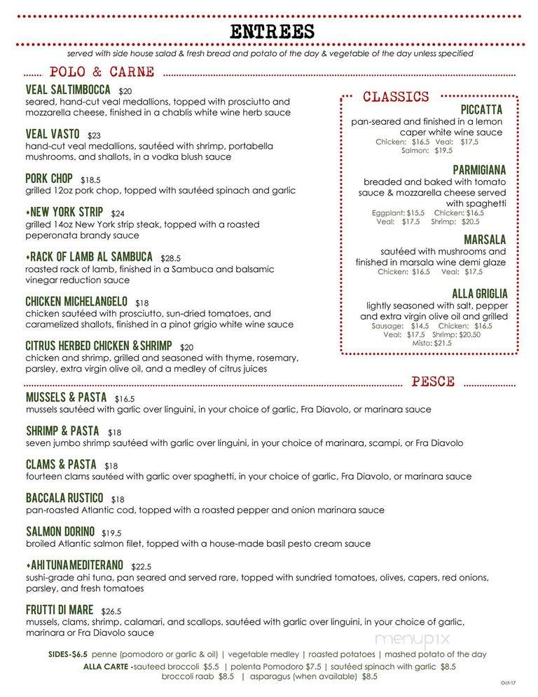 Cafe Michelangelo - Philadelphia, PA menu_pic